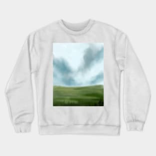 Simpe Abstract Landscape Illustration Crewneck Sweatshirt